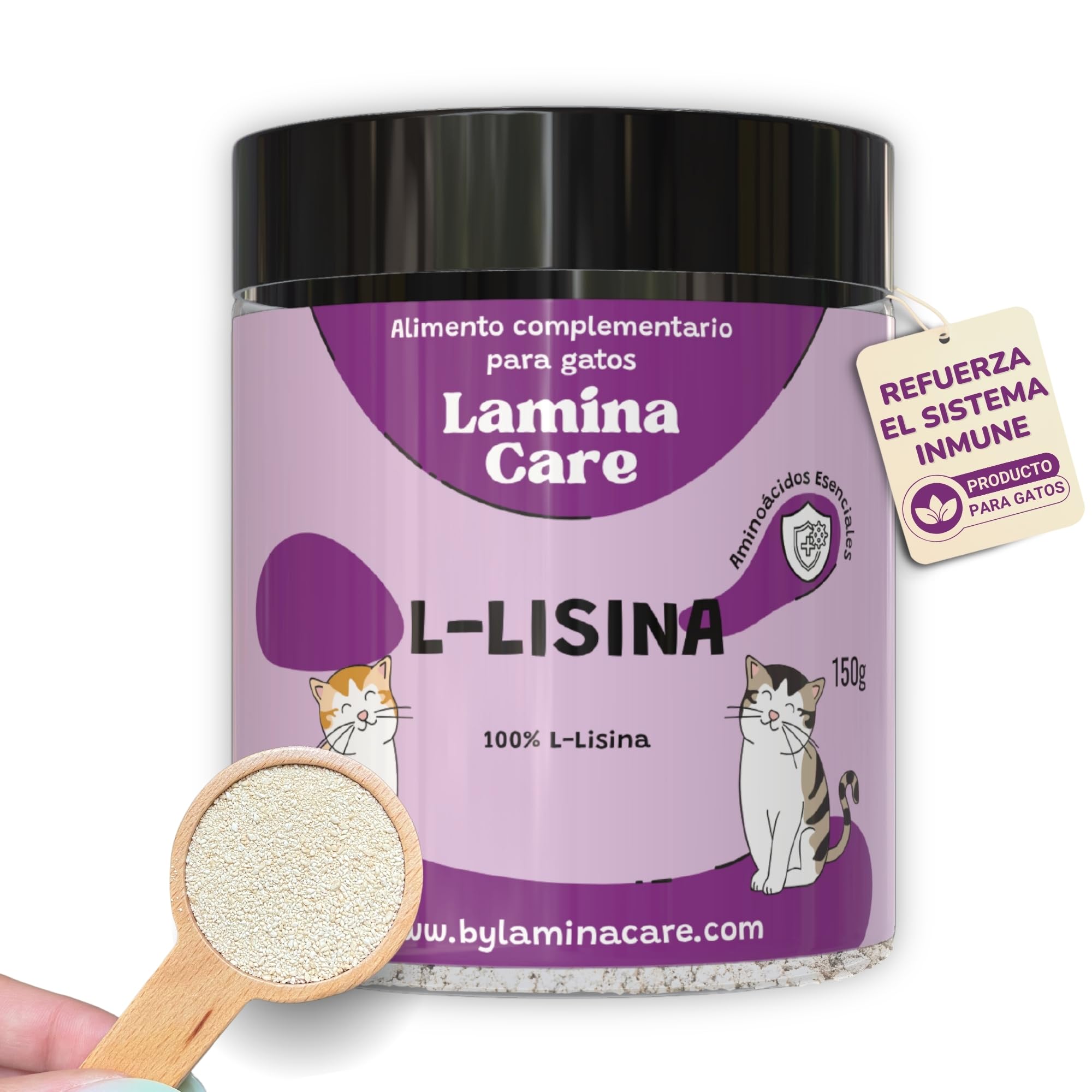 Lisina Gatos con Aminoácidos Esenciales para Reforzar el Sistema Inmunitario, Apoyar Las Vías Respiratorias y Prevenir el Herpes Felino, Suplemento Natural para Todas Las Razas y Edades