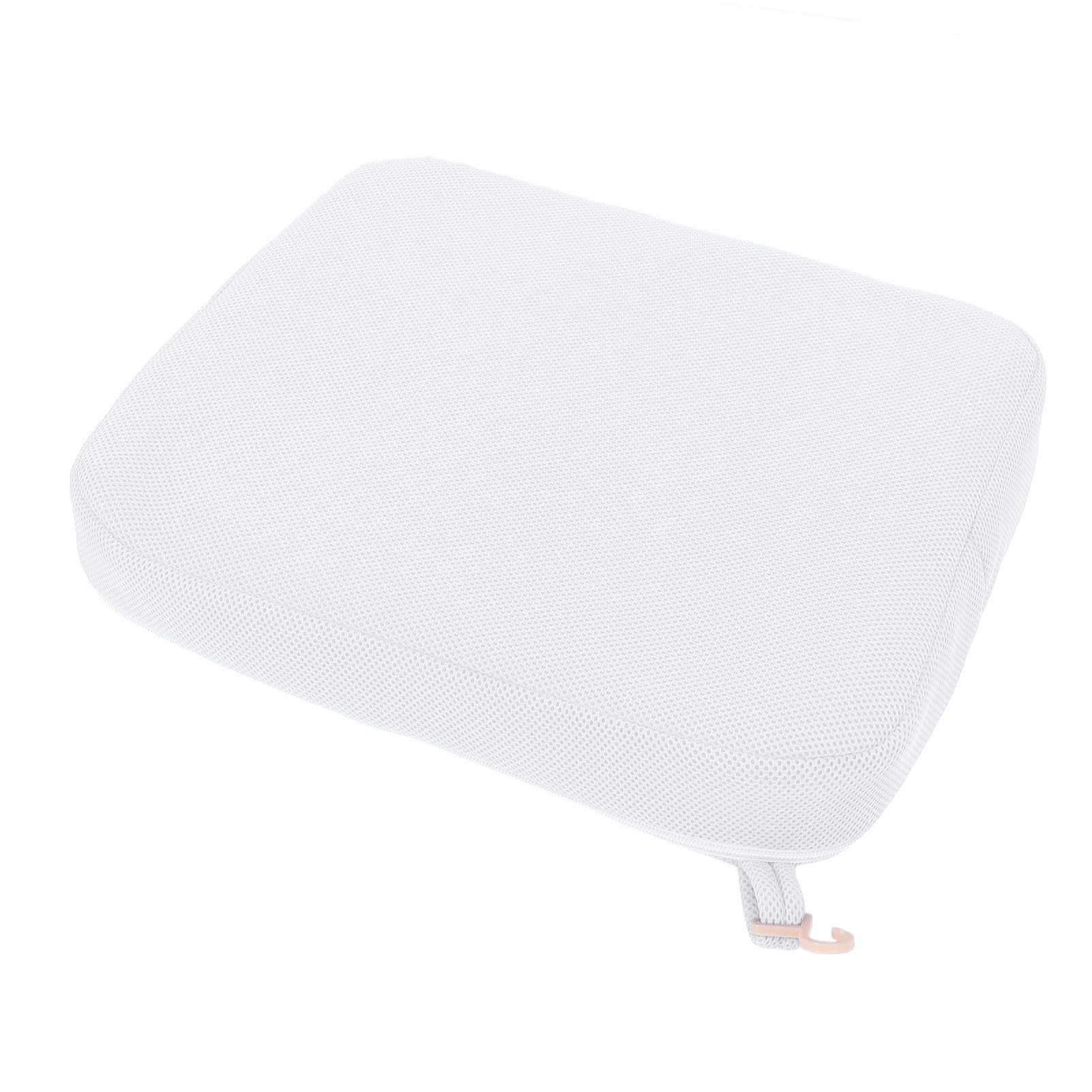 Coussin de siège de douche amovible et lavable avec grand zip blanc