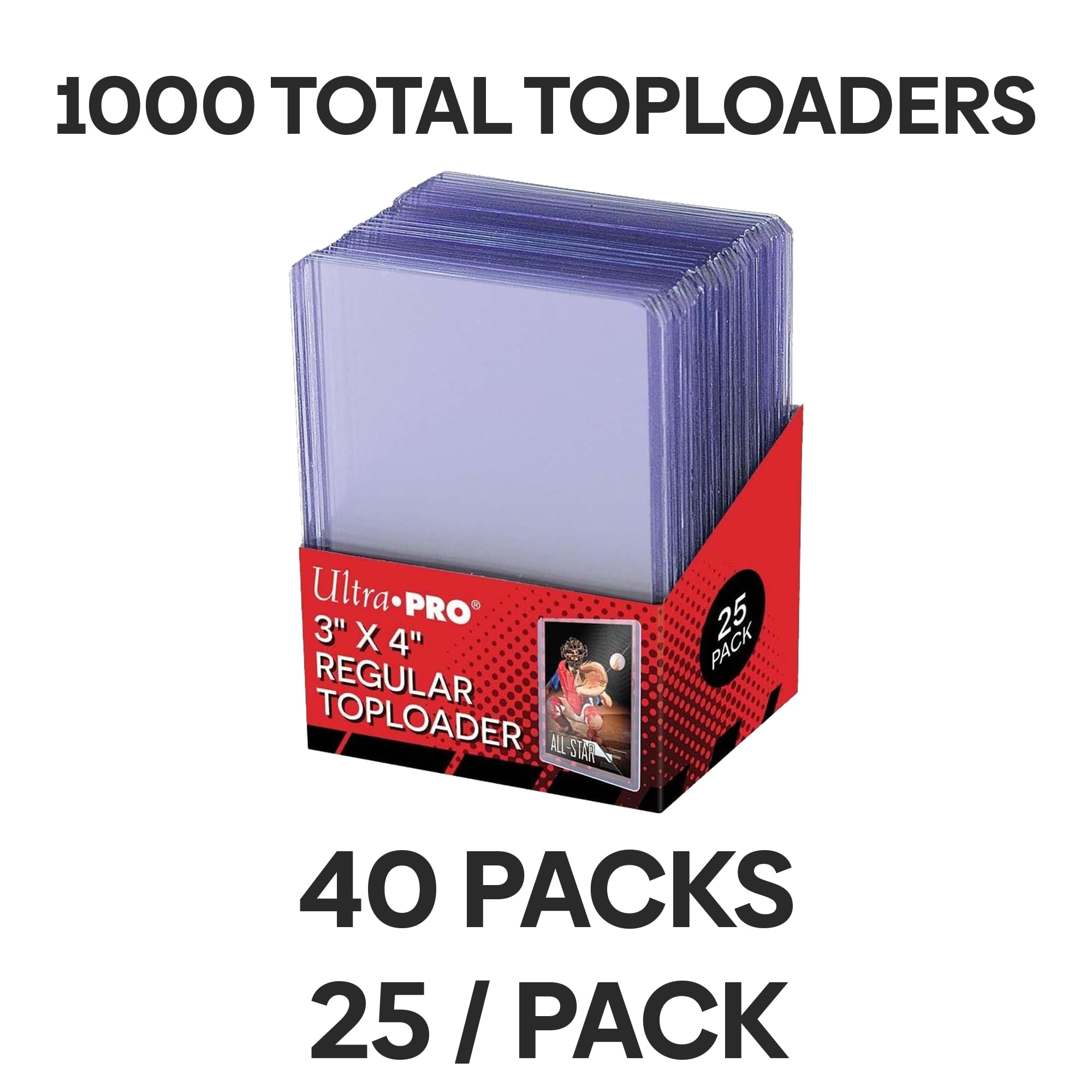 Ultra Pro Lot de 1 000 chargeurs de série standard 7,6 x 10,2 cm (40 paquets scellés de 25 carats)