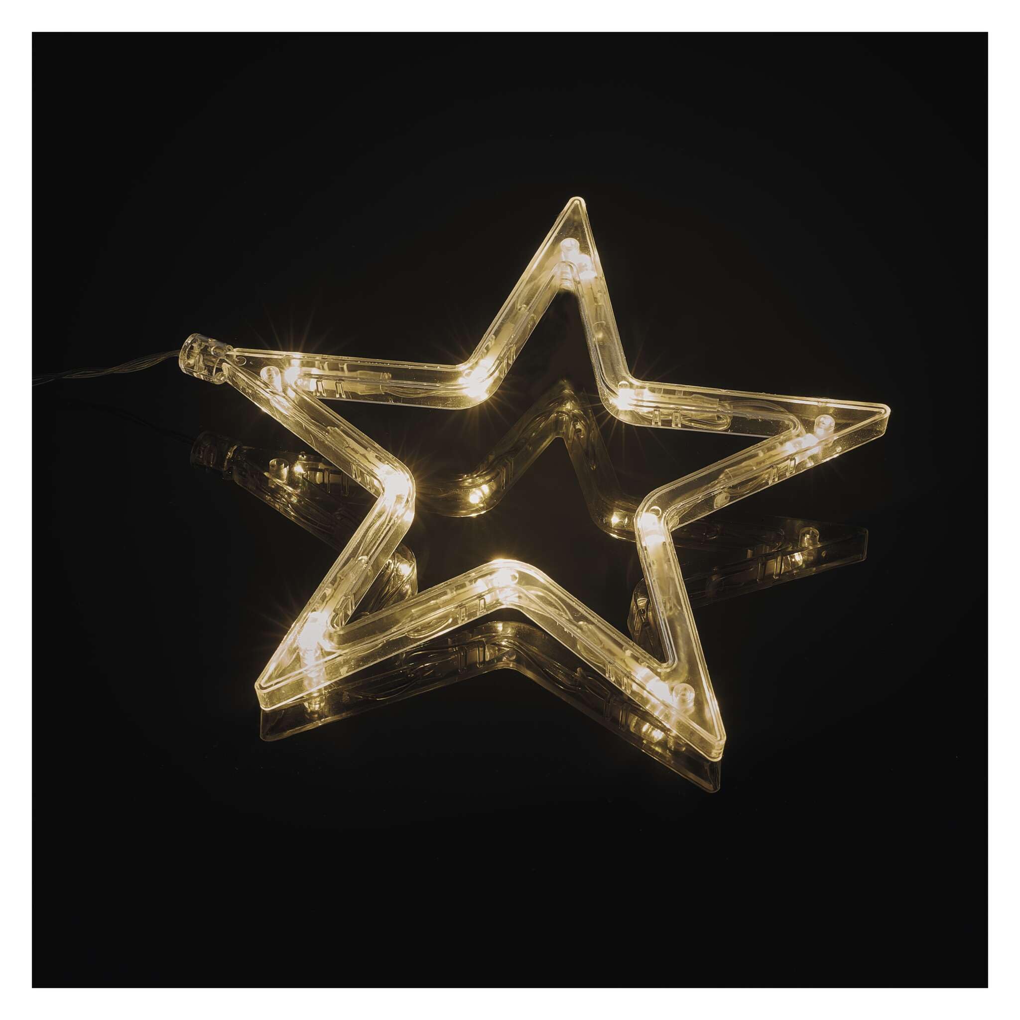 EMOS Girlanda z gwiazdami z 70 diodami LED, kurtyna świetlna 67 cm + przewód zasilający 5 m, ciepła biel, girlanda świetlna LED + zasilacz, czas świecenia 10 000 h, IP44 do użytku wewnątrz i na
