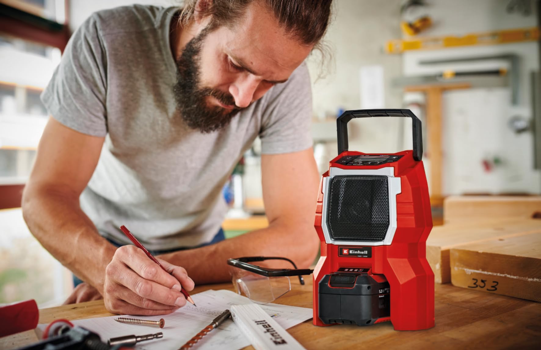 Einhell Akku-Radio TC-AR 18 Li - Solo (Lithium Ionen, 18 V, Power X-Change, AM/FM, Bluetooth, ohne Akku und Ladegerät)