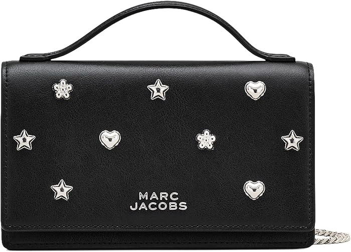Женская сумка Marc Jacobs The Mini Icon Stud Glam Mirror Mini, цвет: Чёрный