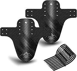 NICEDACK Para-lama de bicicleta, 2 peças de proteção de lama ajustável MTB, para-lamas compatíveis com dianteiro e traseiro, fácil de instalar, serve para bicicletas de pneu gordo de 66.0 cm, 69.8 cm