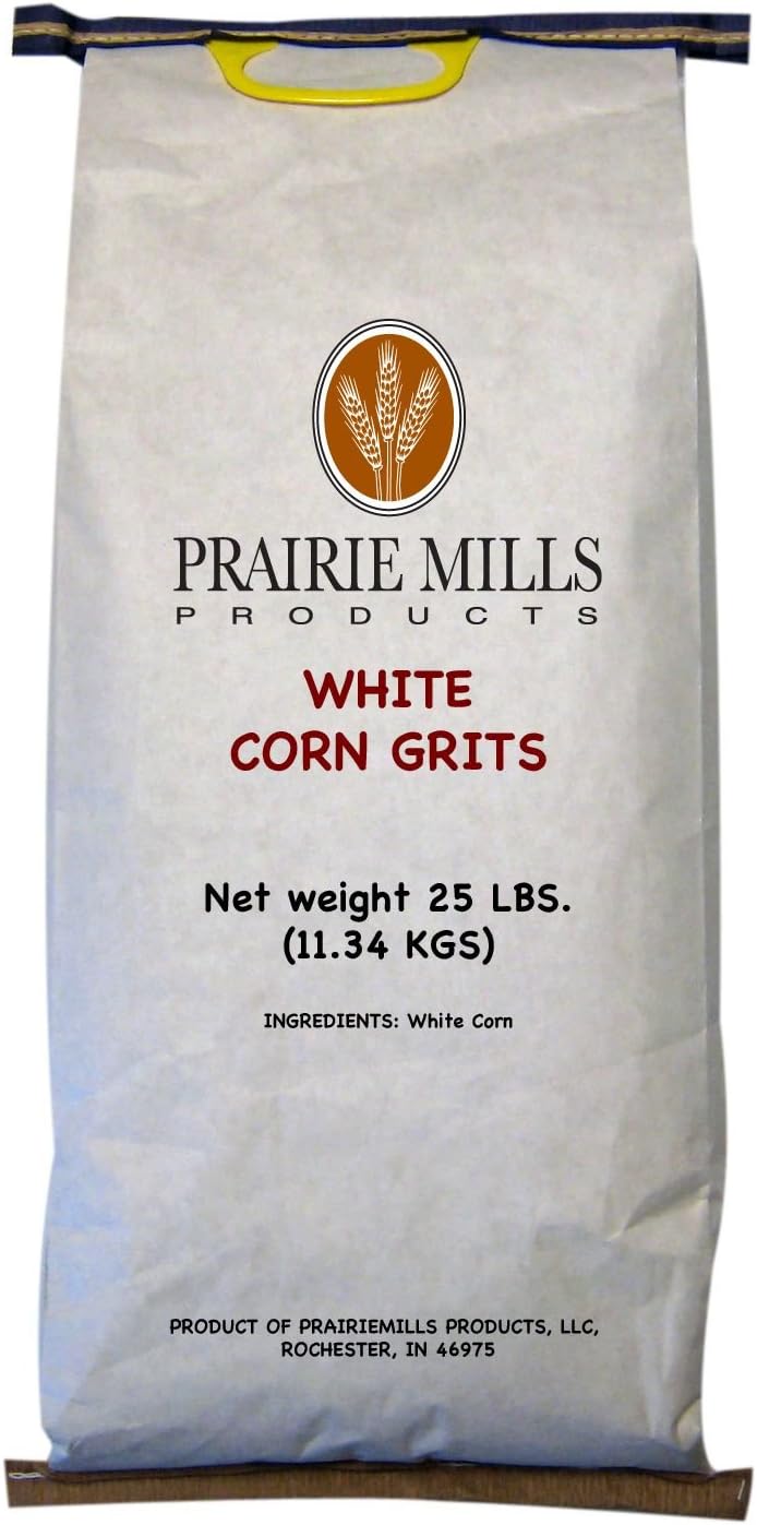 Prairie Mills White Corn Grits - 25 lb. bag