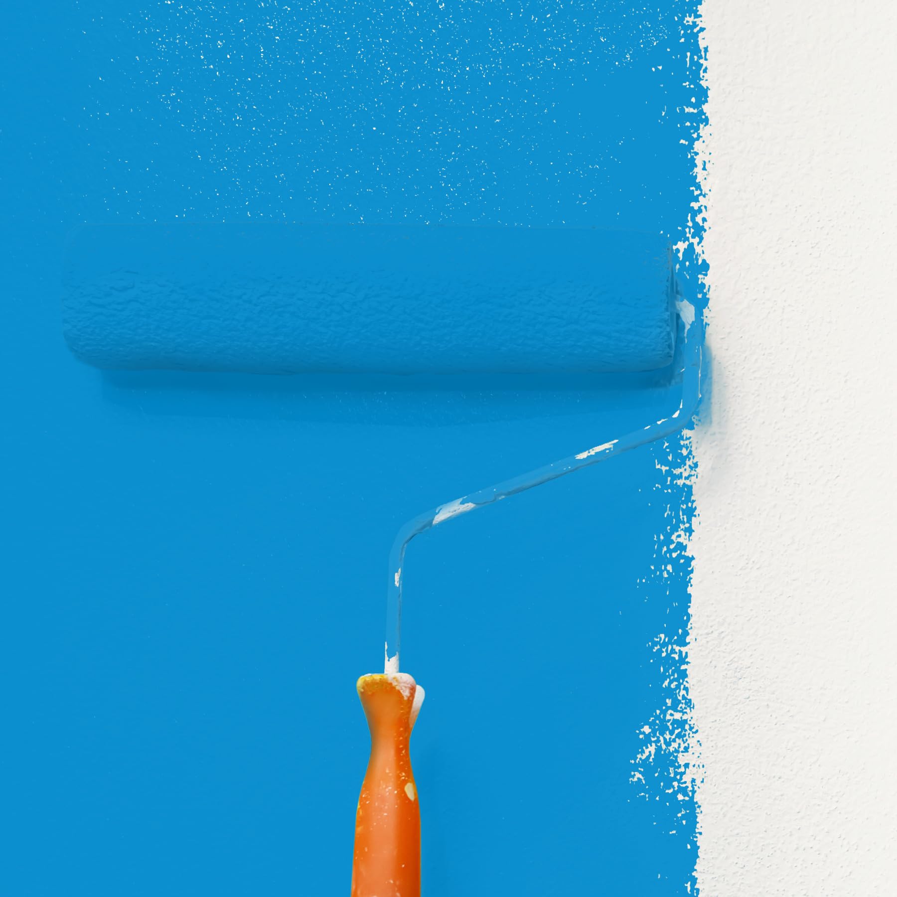 WALLCOVER Peinture murale de qualité supérieure | Bleu | 2.5L = 20m² | Pour les intérieurs à très haut pouvoir couvrant (classe 1) | Chambre d'enfant | Finition mate | Fabriquée en Allemagne