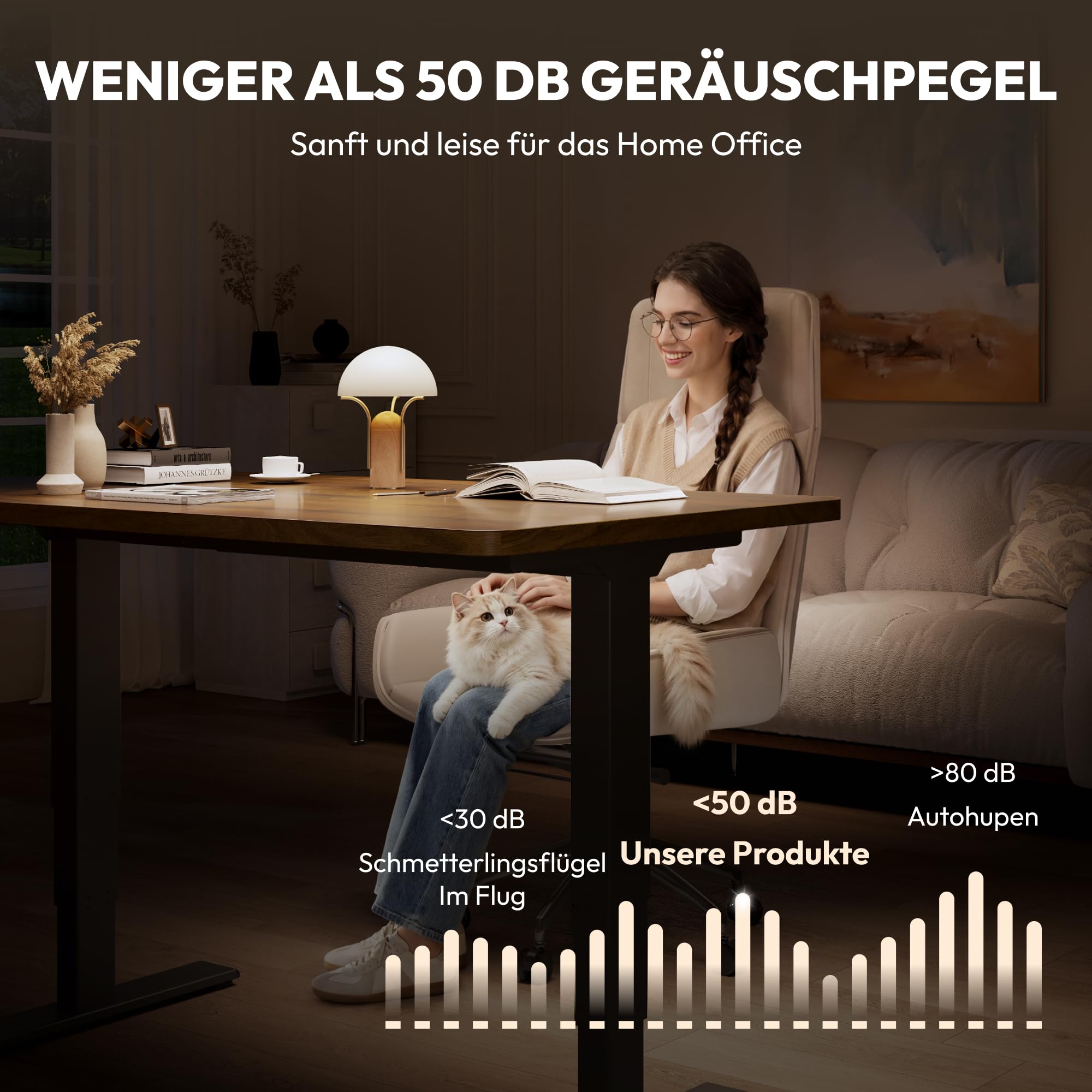 SANODESK Höhenverstellbarer Schreibtisch Gestell mit 2 starken Motoren 3-stufige tischgestell höhenverstellbar mit 4 Memory-Steuerung passt für alle gängigen Tischplatten (Plus)
