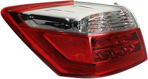 Conjunto de lámpara trasera exterior del lado izquierdo del conductor para Honda Accord 2013-2015, modelos EX-L/Touring, excepto modelo híbrido,