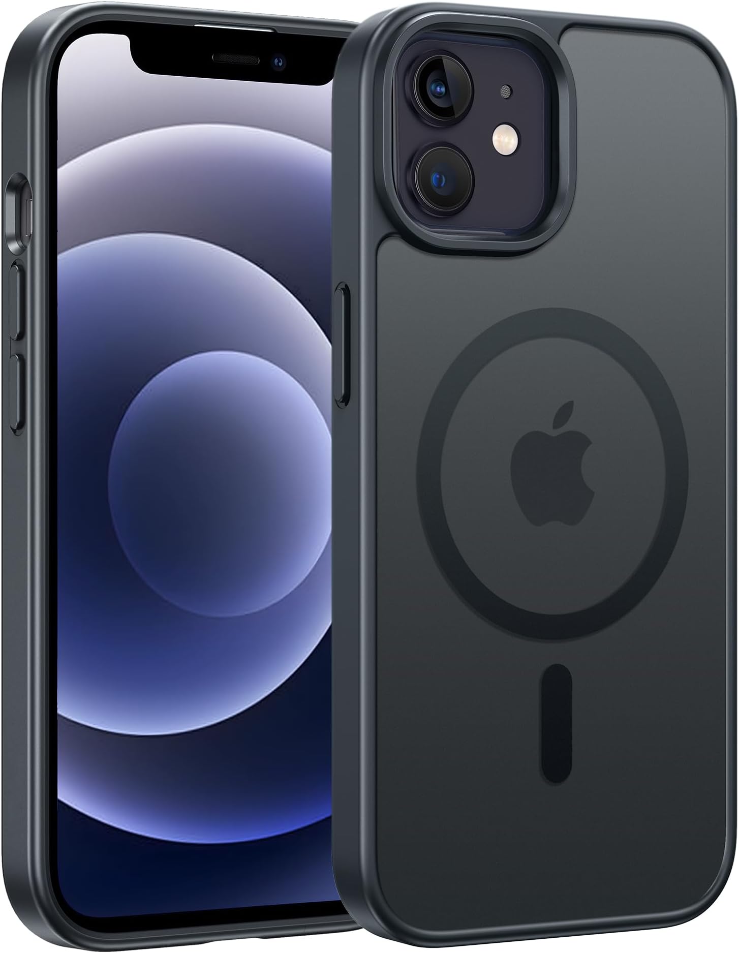 FNTCASE for iPhone 12 Case: iPhone 12 Pro Case [Compatible with Magsafe] Translucent Matte Cases with [Camera Protection] Military Grade Shockproof Protective Phone Cover