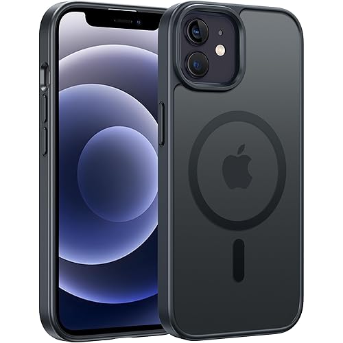 FNTCASE for iPhone 12 Case: iPhone 12 Pro Case [Compatible with Magsafe] Translucent Matte Cases with [Camera Protection] Military Grade Shockproof Protective Phone Cover