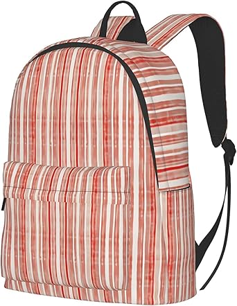 red stripe backpack