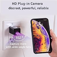 Vista 2 de ALPHA TECH Hidden Spy Camera 1080p – Plug-in Mini Cam, No Wi-Fi, MicroSD Recording, Motion Detect, Loop Storage, Wide-Angle Lens – Discreet Indoor