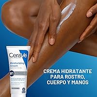 Vista 4 de CeraVe, crema hidratante, hidratante facial y corporal, piel normal a seca, 8 onzas líquidas