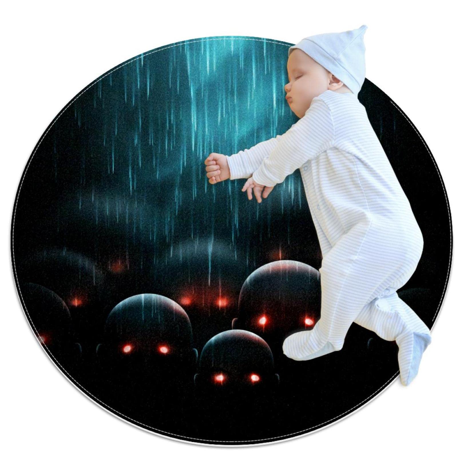 Tapis de salle de bain motif zombie pour chambre d'enfant et salon moderne 1m