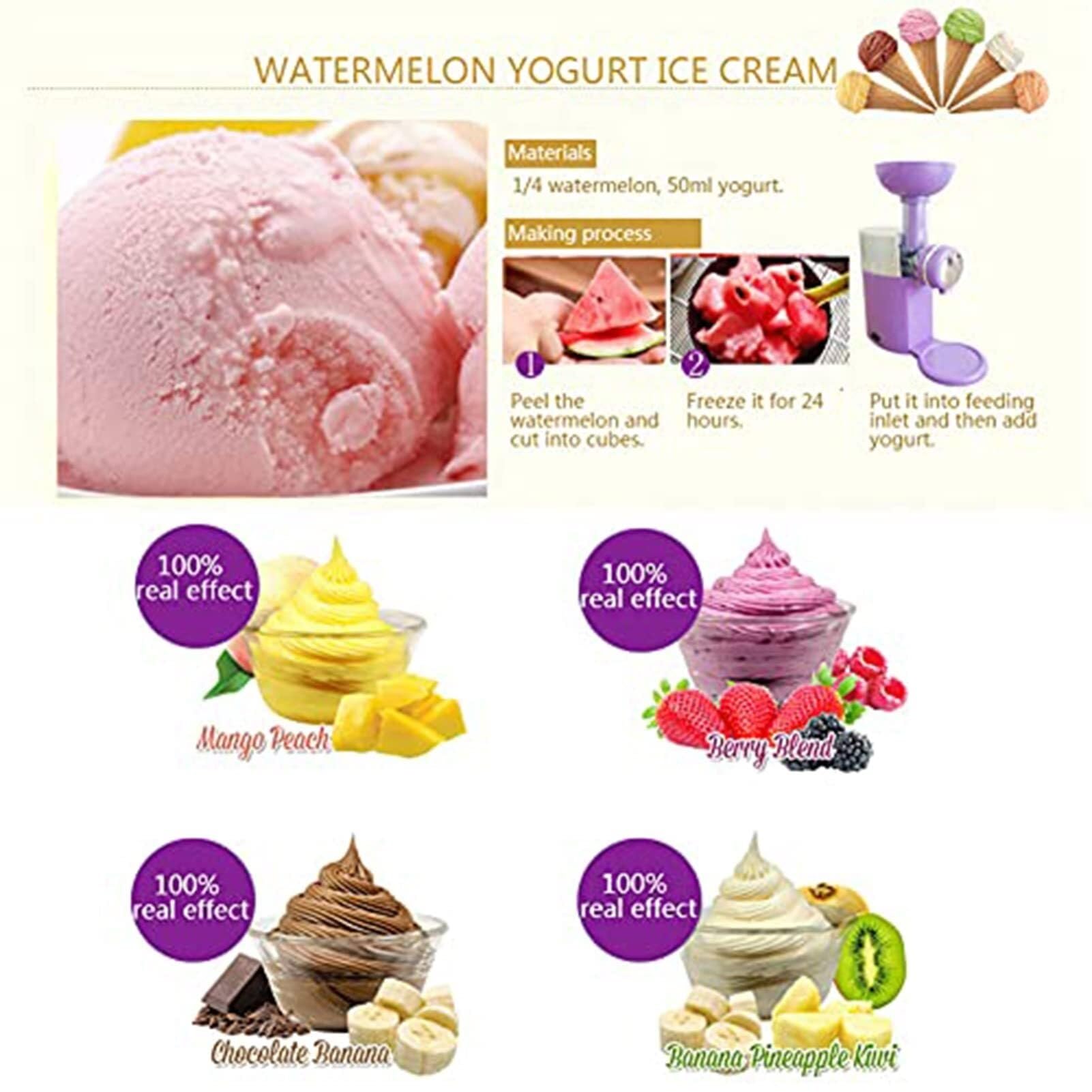 Macchina Per Gelato，Macchina Soft Serve Con Compressore，Dolci Sani Fatti In Casa，Per Gelato Smoothies E Yogurt Senza Lattosio，Attrezzatura Per Dessert Surgelati(White)