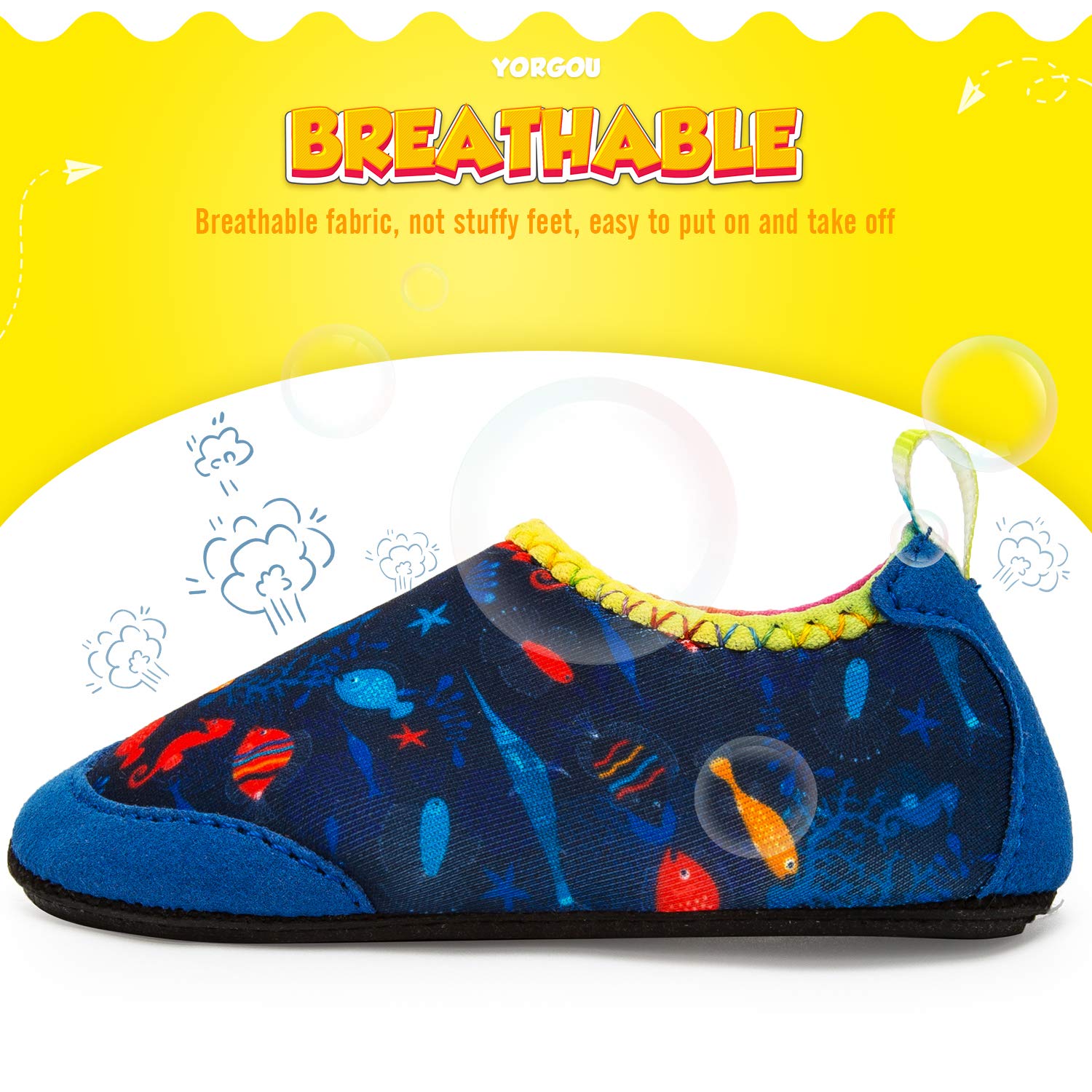 Baby Boys Girls Water Shoes Toddler Beach Shoes Barefoot Aqua Socks Non-Slip for Pool Beach — view 6