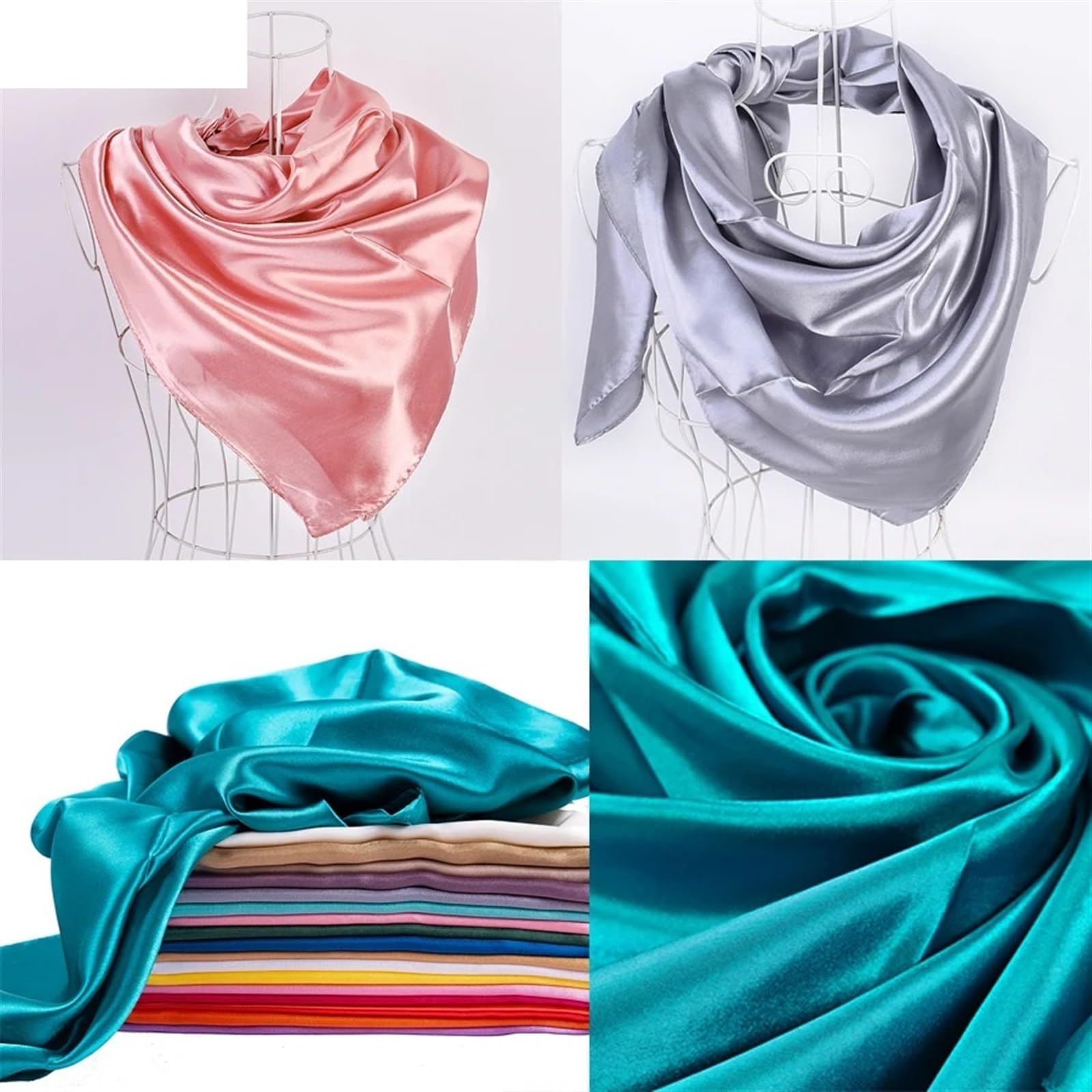 Bufanda Cuadrada de Seda Mulberry, Pañuelo de satén Pañuelo for Mujer Diadema de satén de Seda Pañuelos for el Pelo Satén de Seda Pañuelo Cuadrado de Seda Pañuelo de Seda for Mujer(8)