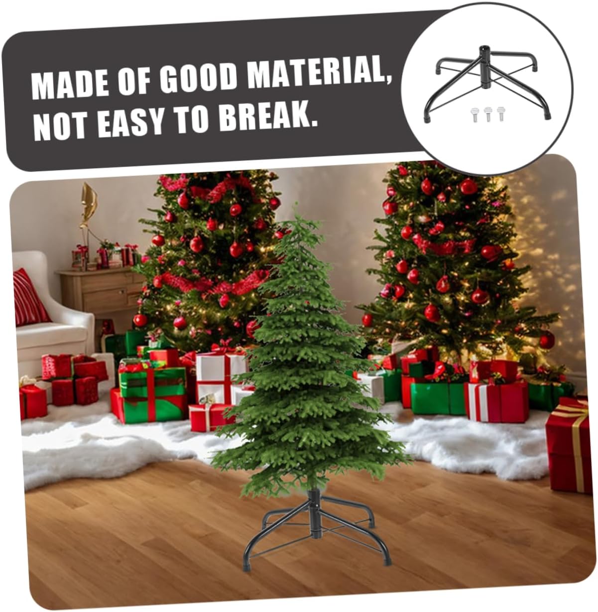 2pcs Christmas Tree Stand Bracket for Easy Installation Stable Support for Artificial Xmas Trees