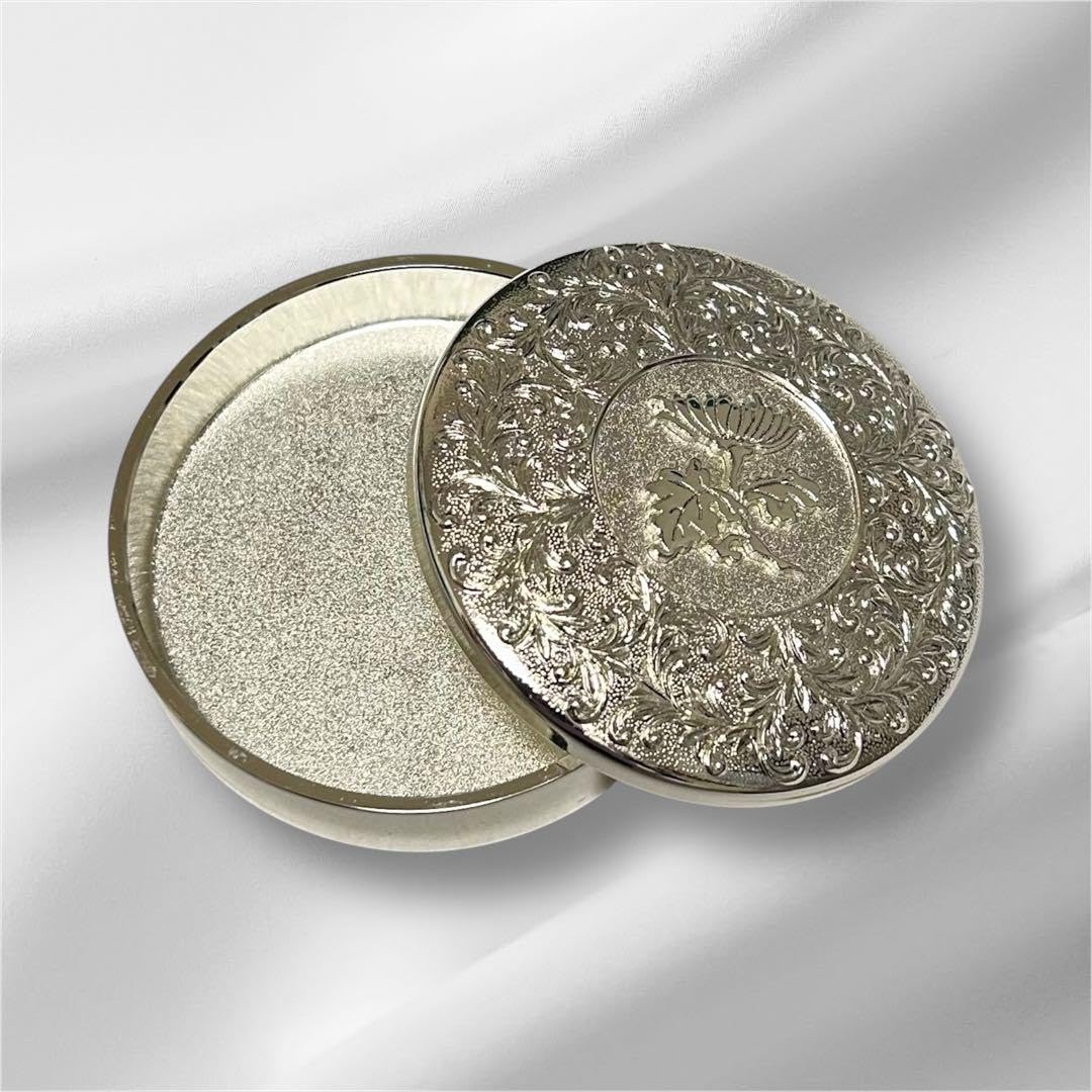 Amazon.co.jp: 京都御所参拝記念 菊葉子箱 ボンボニエール 銀色