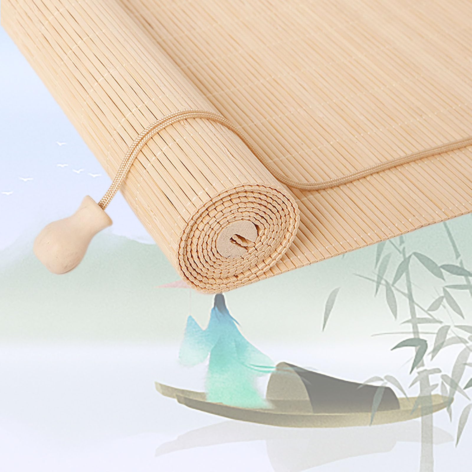 Bamboo Blinds, Retro Outdoor Shades for Patio Bamboo Roller Blinds, Bamboo Roll Up Blinds, Bamboo Shades Blinds, Outdoor/Indoor Window Privacy, Porch blinds