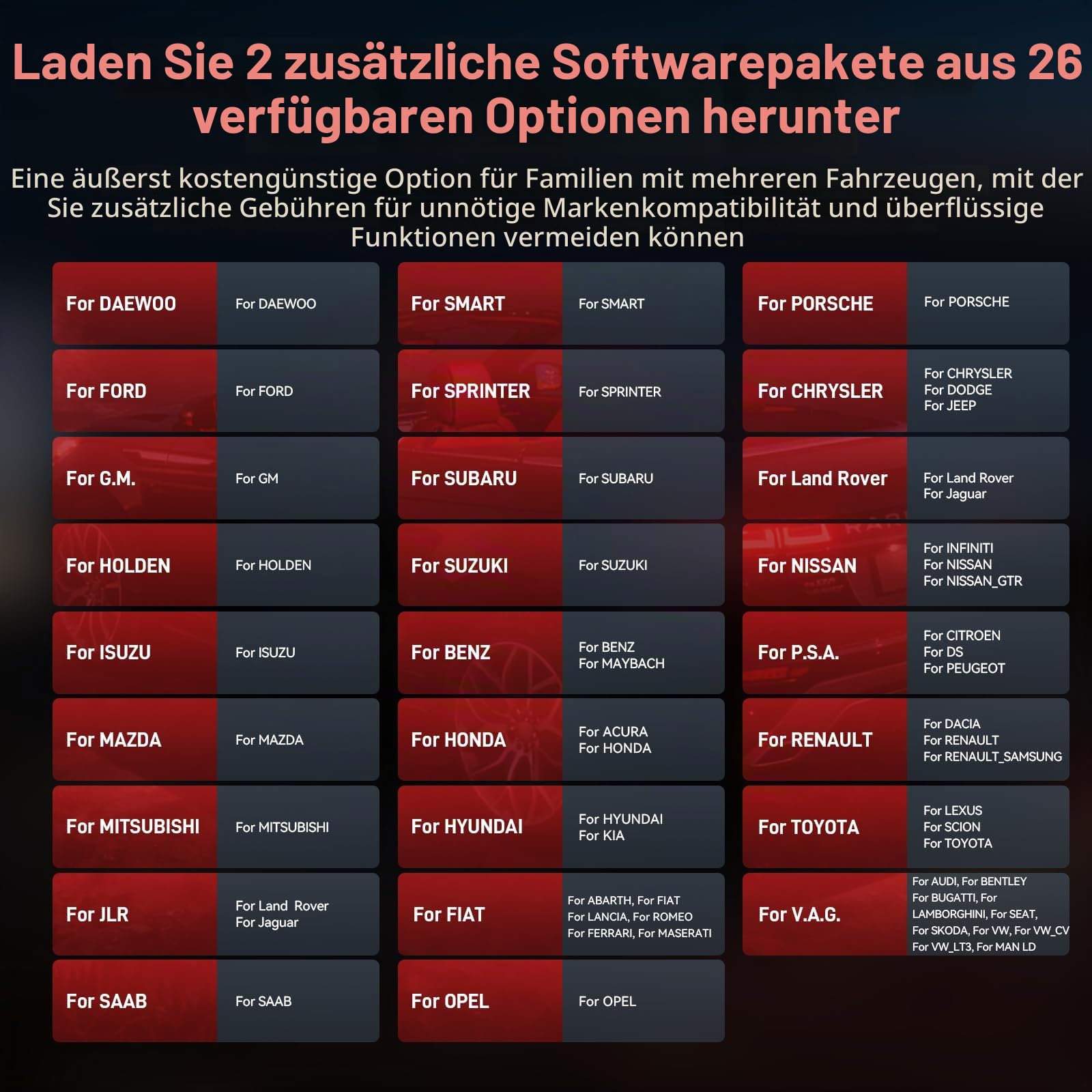 iCarsoft VOL V4.0 Bidirektionales Diagnose-Scan-Tool für Volvo/SAAB OBD2-Scanner + 2 Fahrzeugmarken, alle Systeme, alle Reset-Funktionen/Aktivierungstest/Batterie-Registrierungstool