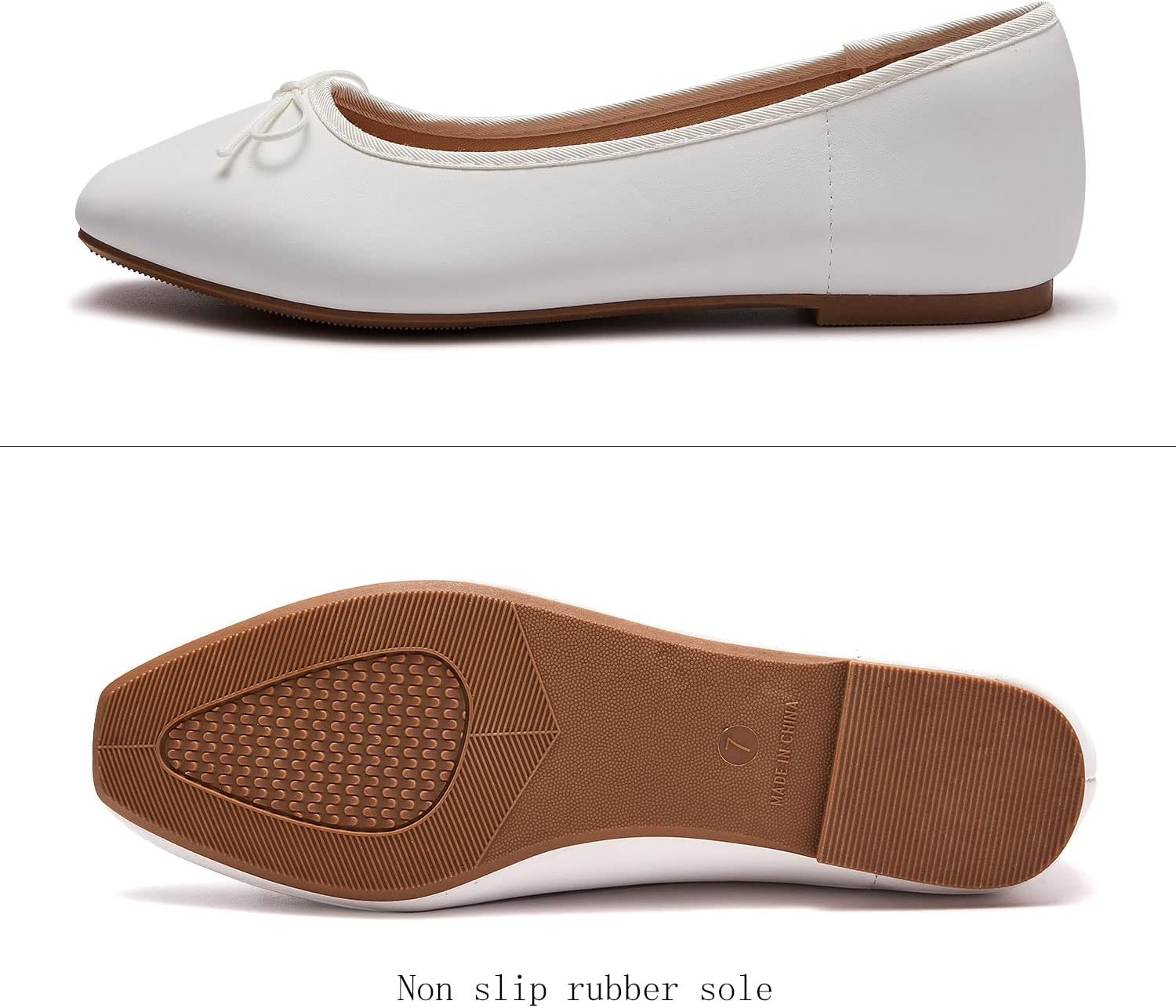 Women's Round Toe Ballet Flats Comfortable Bow Dressy Flats Shoes for Women - Image 5