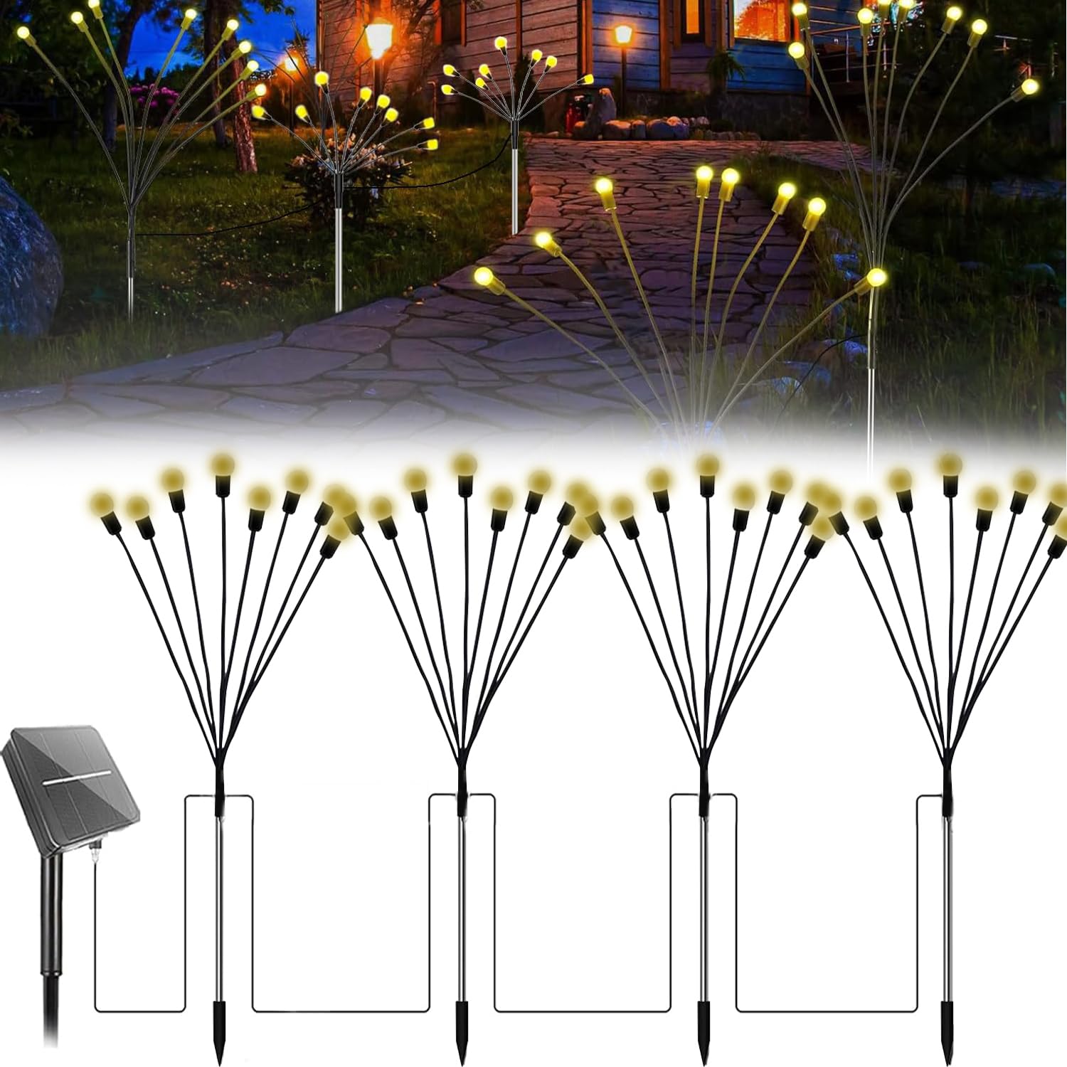 Solar Firefly Lights - Garden Pathway Decoration -11