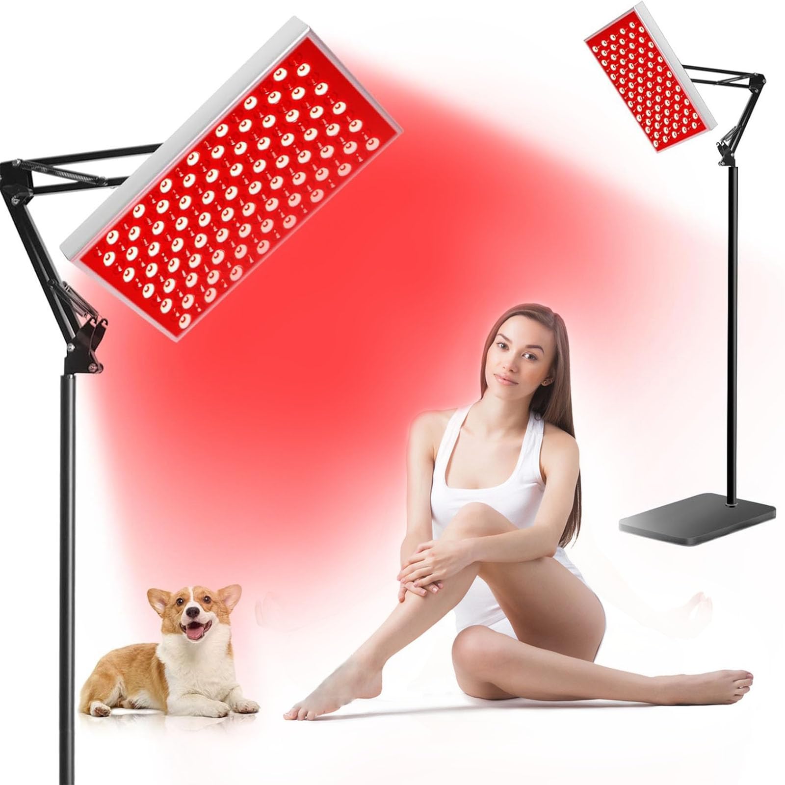 Red Light Therapy for Body & Face, 2 in 1 Red Light Therapy Device, 660nm LED Red Light and 850 Near Infrared Light Therapy Device - Improve The Skin and Sleep