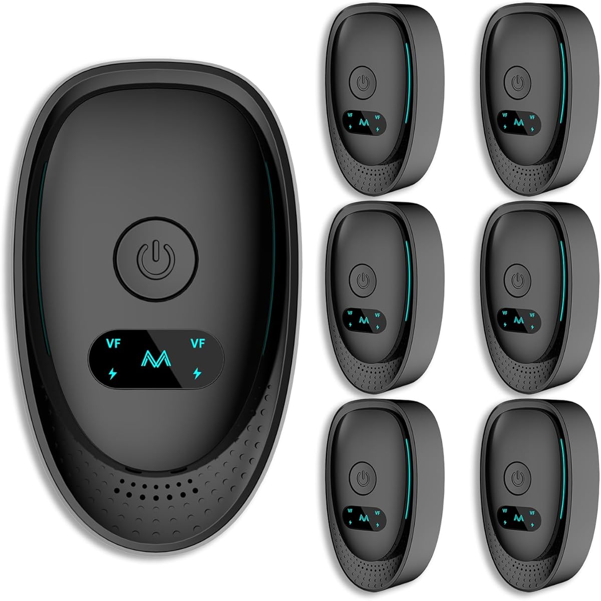 Ultrasonic Pest Control Repeller, Ultrasonic Repellent Plug in & Mouse Repeller Indoor, Mouse, Roach, Rodent, Bugs, Spider, Ant for Home, Warehouse, Office, Kitchen, Hotel 6 Packs Black