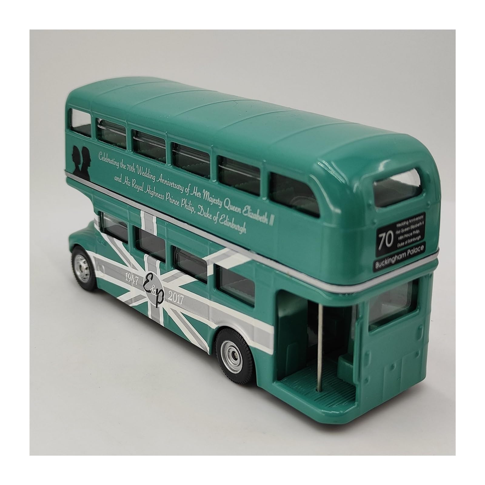Auto In Miniatura 1 64 Per Modello Di Veicolo In Metallo Double Decker Bus Pezzo Da Esposizione Statica