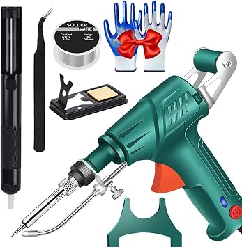 Internal Heating Industrial Laser Welding Tool, Multifunctional Soldering Iron Soldering Gun Set, Soldering Iron with Automatic Cord, Handheld Welding Machine for Industrial Home DIY Green