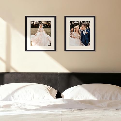 Vista 417 de upsimples - Portarretratos de 8.5 x 11 pulgadas, para fotos de 6 x 8 pulgadas con paspartú o de 8.5 x 11 pulgadas sin paspartú, marcos de fotos