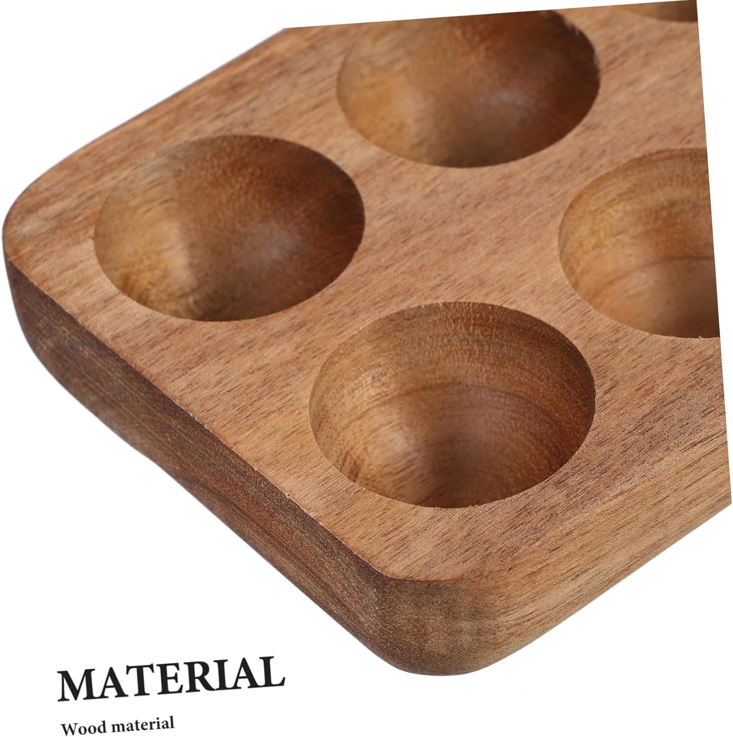 ABOOFAN 12Holes Wooden Egg Tray Kitchen Egg Holder for Countertop Refrigerator Storage Elegant Wood Crate for Eggs Design for Handling and Neat Organization