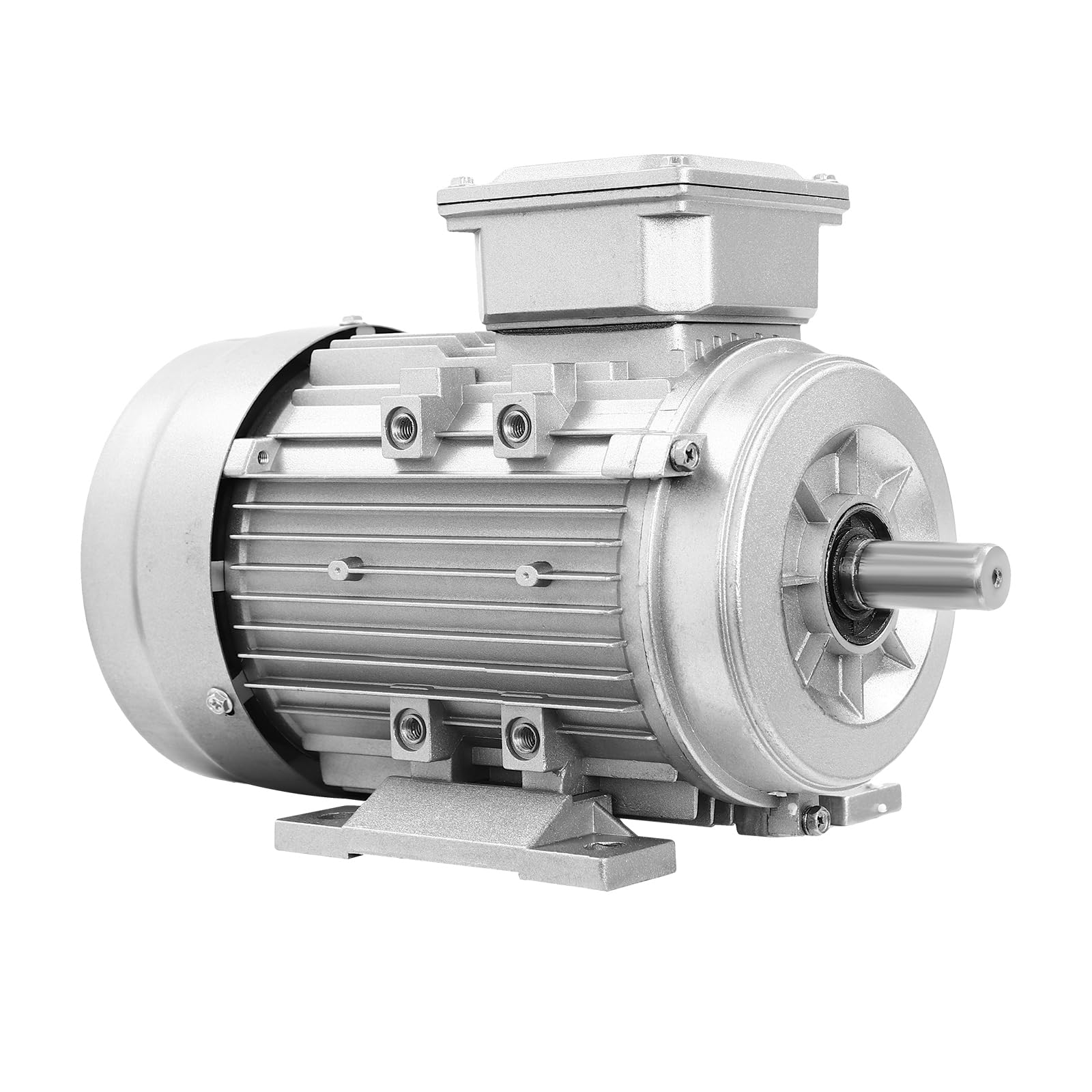 Motor trifásico, 1100 W, motor eléctrico, 380V, 1405 rpm, 50 Hz, 1,1 kW, diámetro del eje: 19 mm, motor fuerte, eje de alta dureza IP55, para ventiladores, bombas, máquinas herramientas, compresores