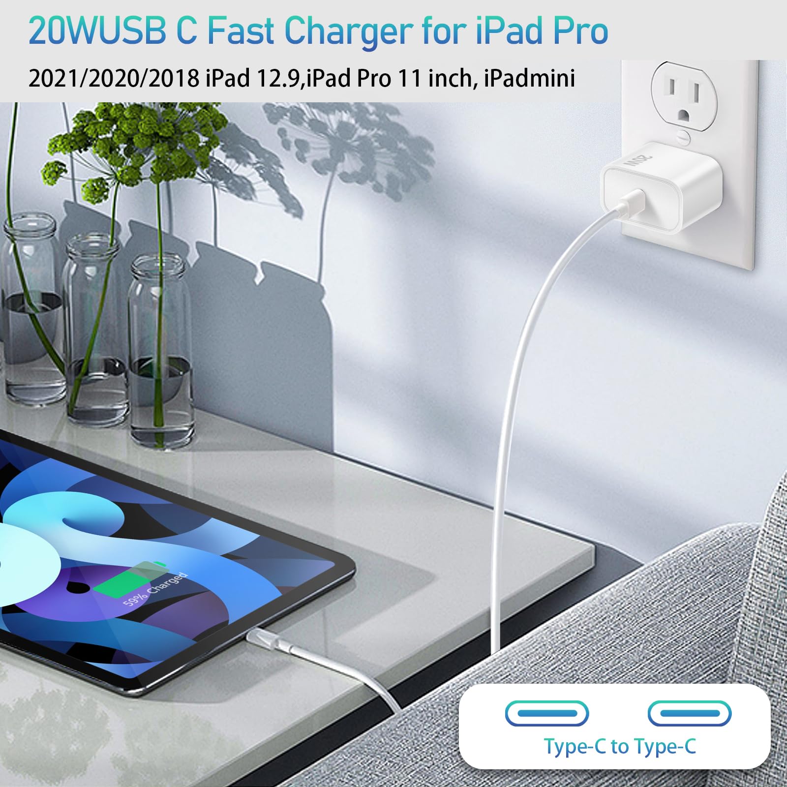 USB C Charger Block, TypeC Charging Blocks 5Pack, 20W PD Quick Fast Charger Box Brick Cube Compatible with iPhone 15/14 Pro Max/14 Plus/13 Pro/12 Pro/AirPods/iPad/Galaxy,Pixel 4/3