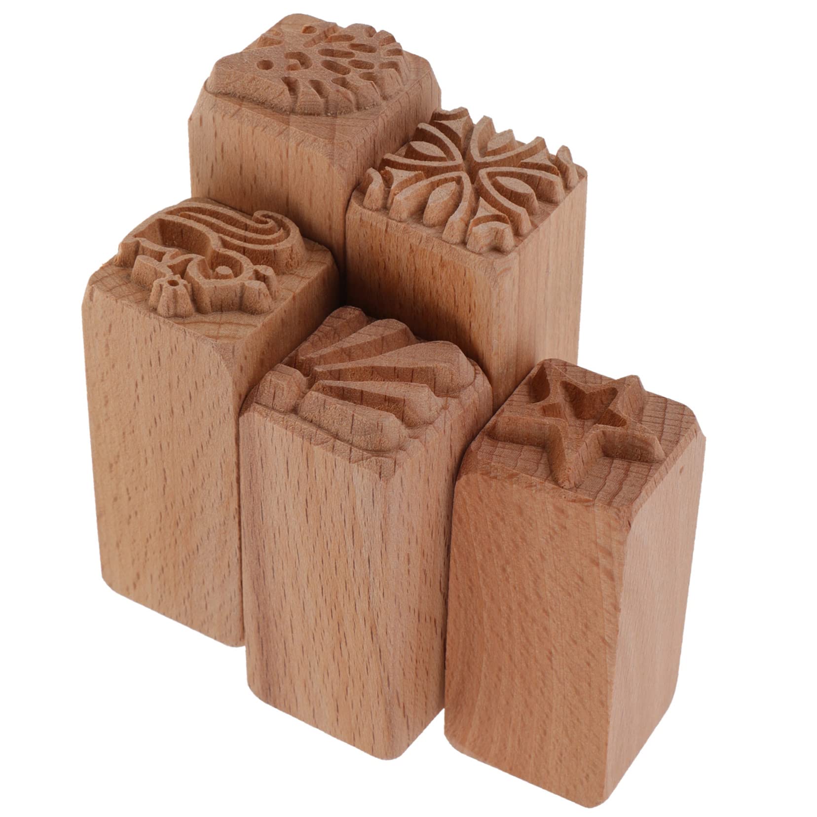 Lurrose 3 Juegos Sello De Textura De Madera Sellos De Arcilla Mousse Cacerola Horneando Pastel Estaño Estampadores Para Hornear Sello De Postre Moldes Para Hacer Postres 5 Piezas * 3