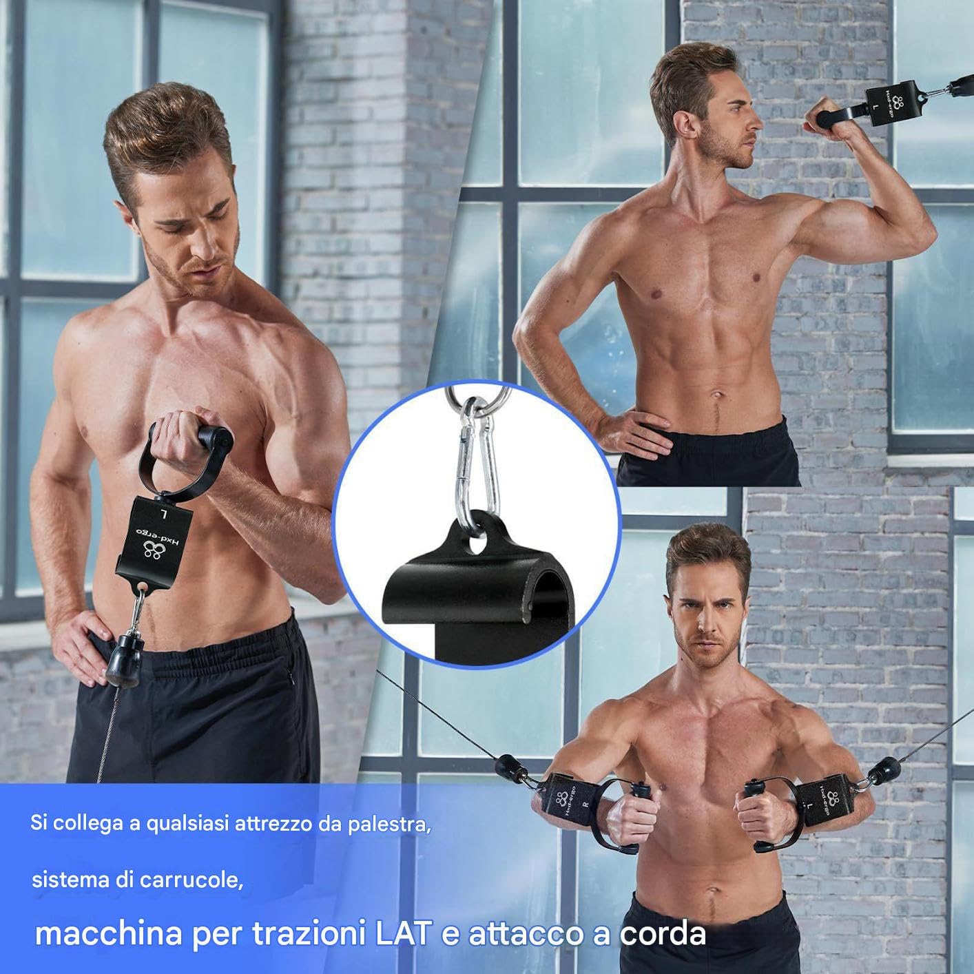 Generico Maniglie per Esercizi in Palestra 1 Paio 360 Gradi Rotanti | Maniglie Per Macchina A Cavi Per Palestra Per Atleti Donne Uomini Adulti Adolescenti Barra Per Trazioni Puleggia Resistenza