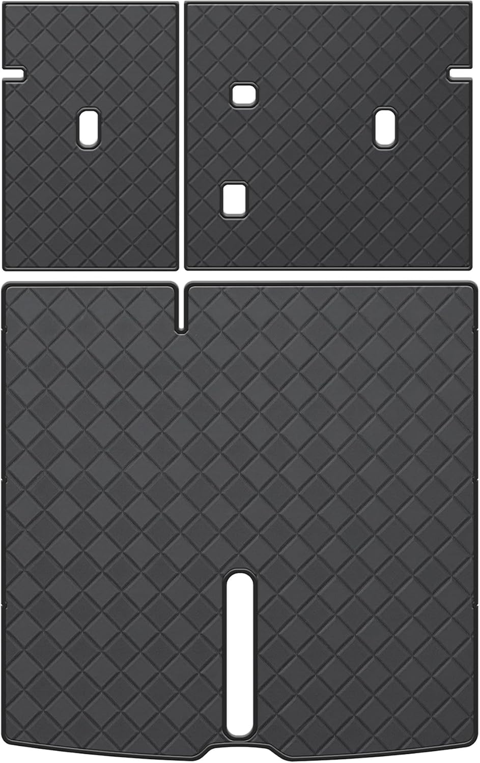 Cargo Mat & Backrest Mat Fit for 2018-2025 Volvo XC40 / 2022-2024 Volvo C40 Recharge - Leather Trunk Liner Back Seat Cover Protector - All Weather Protection PU Leather Cargo Liner and Backrest Mat BLACK-BIG 18-25 XC40 / 22-24 C40