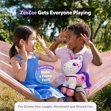 PlayShifu Smart Talking Plush Toy for Kids ZeeZee Unicorn Doll | Interactive Singing & Storytelling Soft Toy | Bluetooth Play | Gift for Girls & Boys Ages 36 | Unicorn Gifts