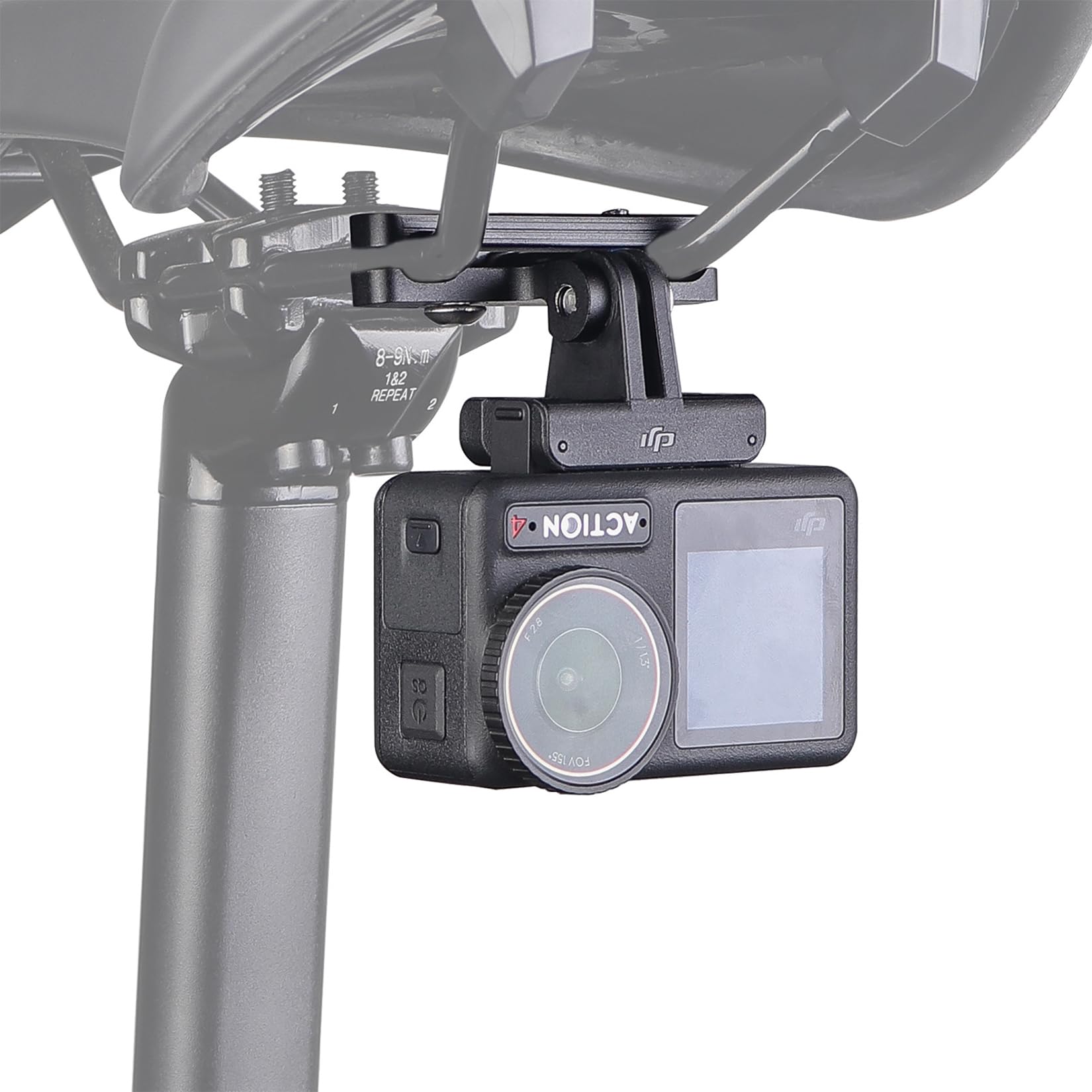 Uchwyt do siodełka rowerowego do radaru cofania i tylnego światła Garmin Varia RTL515/500/510/RVR315 Regulowany kąt nachyleni Montowany pod poduszką siodełka