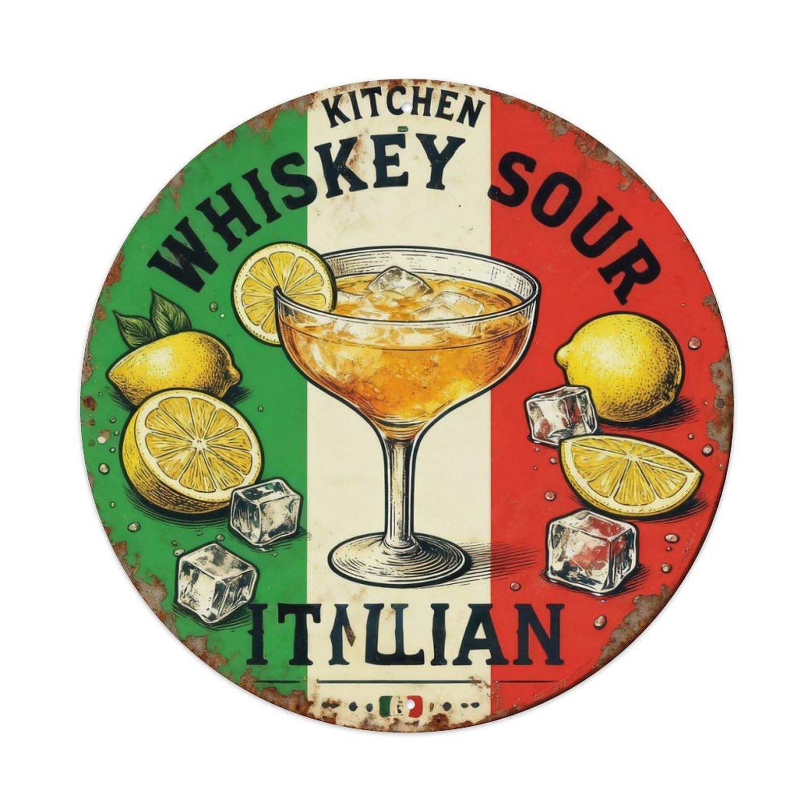 Whiskey Sour Retro Tin Sign Metal Tin Sign Plaque
