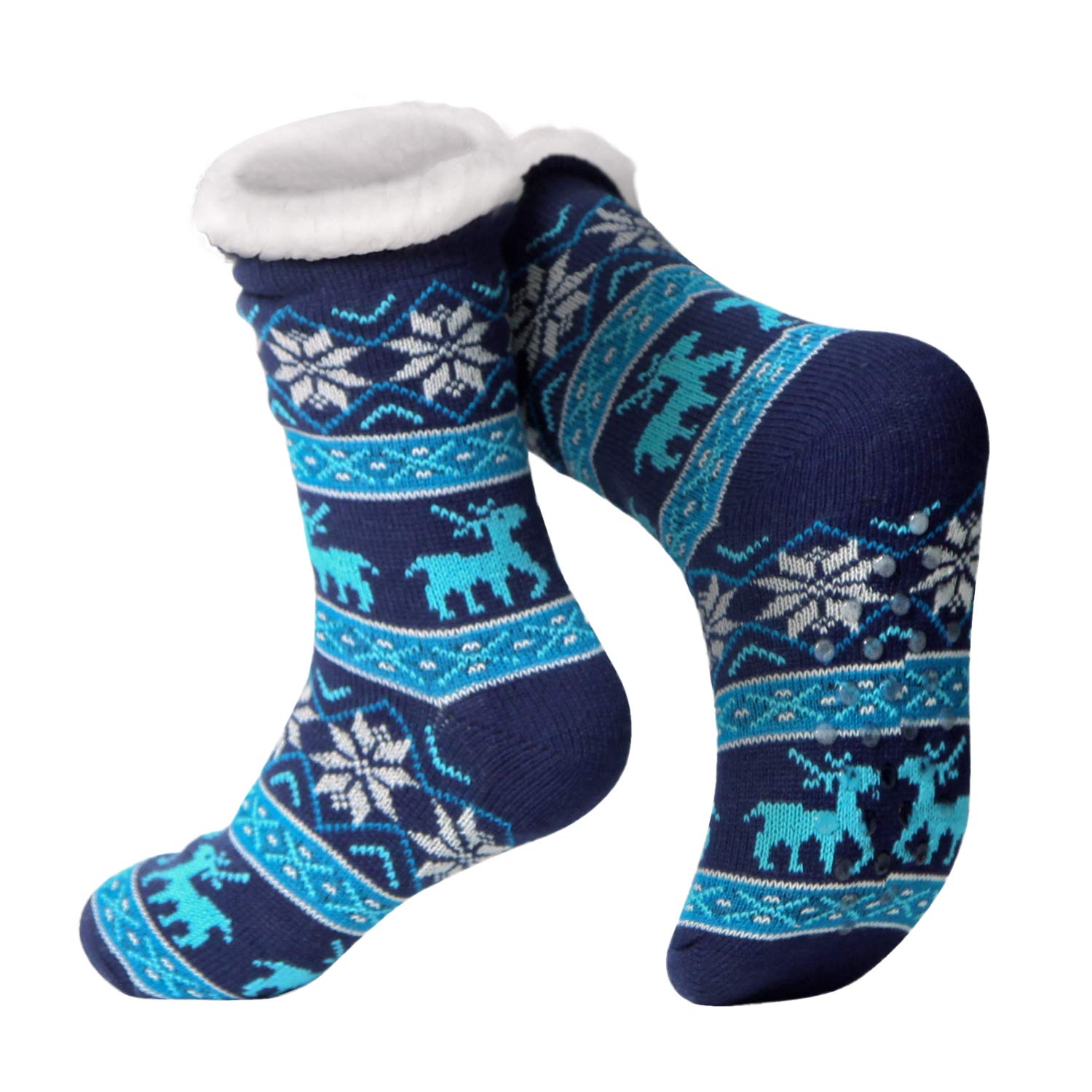 MissShorthair Mens Cozy Socks Soft Warm Winter Slipper Socks for Men Christmas