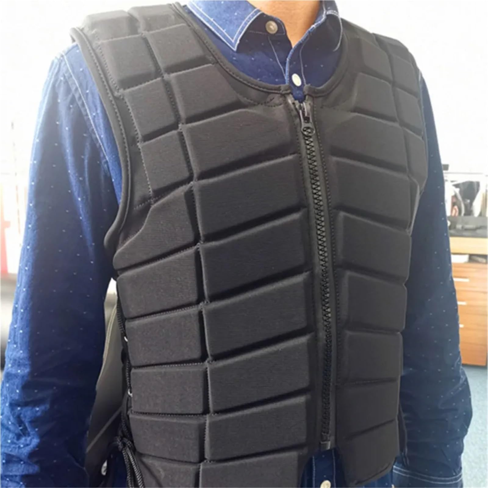 Chaleco Ecuestre Chaleco de equitación, Chaleco de Seguridad for equitación, Protector Corporal con amortiguación y Acolchado de EVA. para ProteccióN(XL 175-180CM)