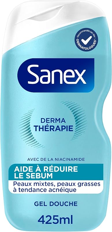Le gel douche Sanex Derma Thérapie est votre allié quotidien pour une peau mixte à grasse et à tendance acnéique. Sa for
