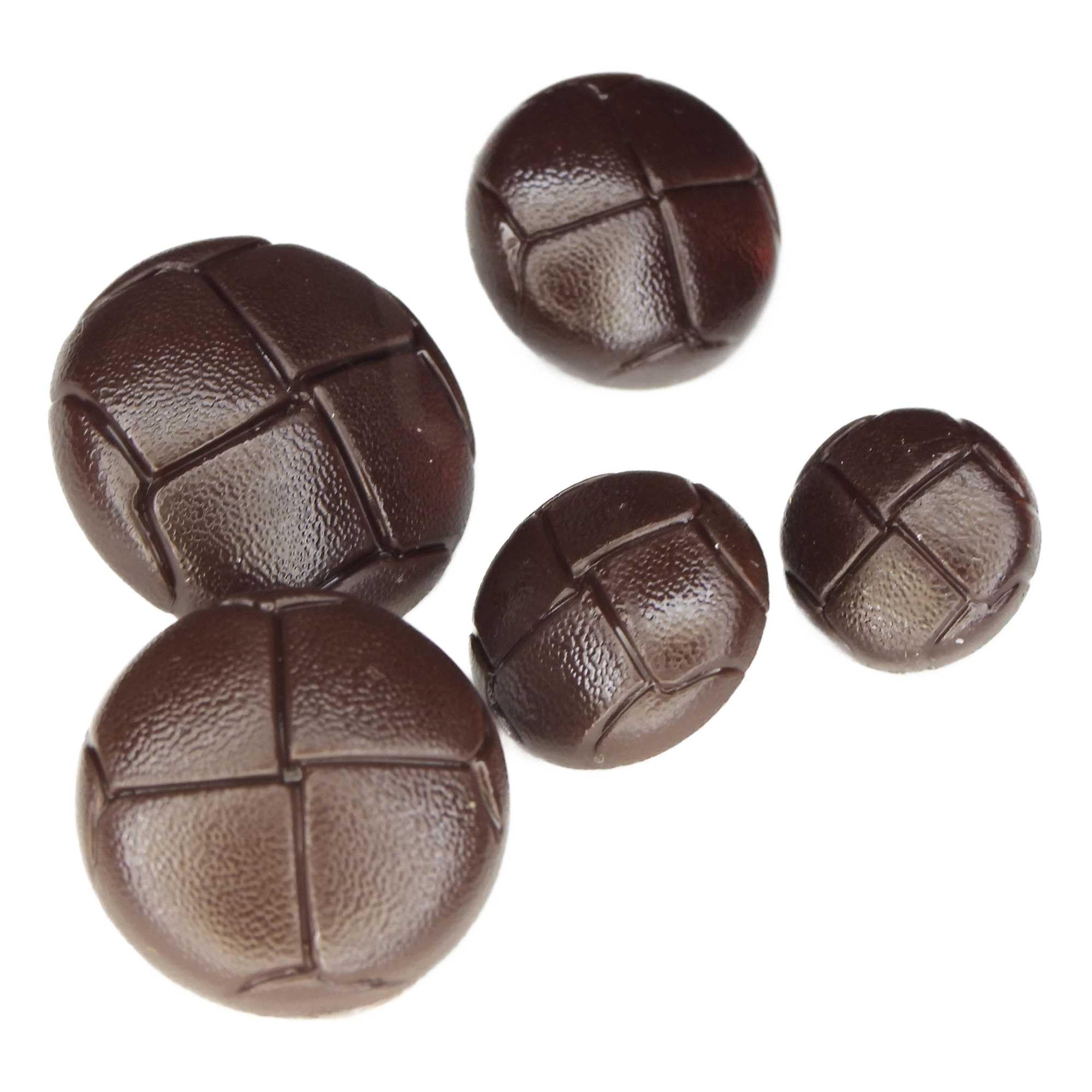 Football Buttons 15mm 18mm 20mm 23mm and 25mm 13 Colours Buy 2 4 or 8 550D, 48 Dark Brown, 8 23mm