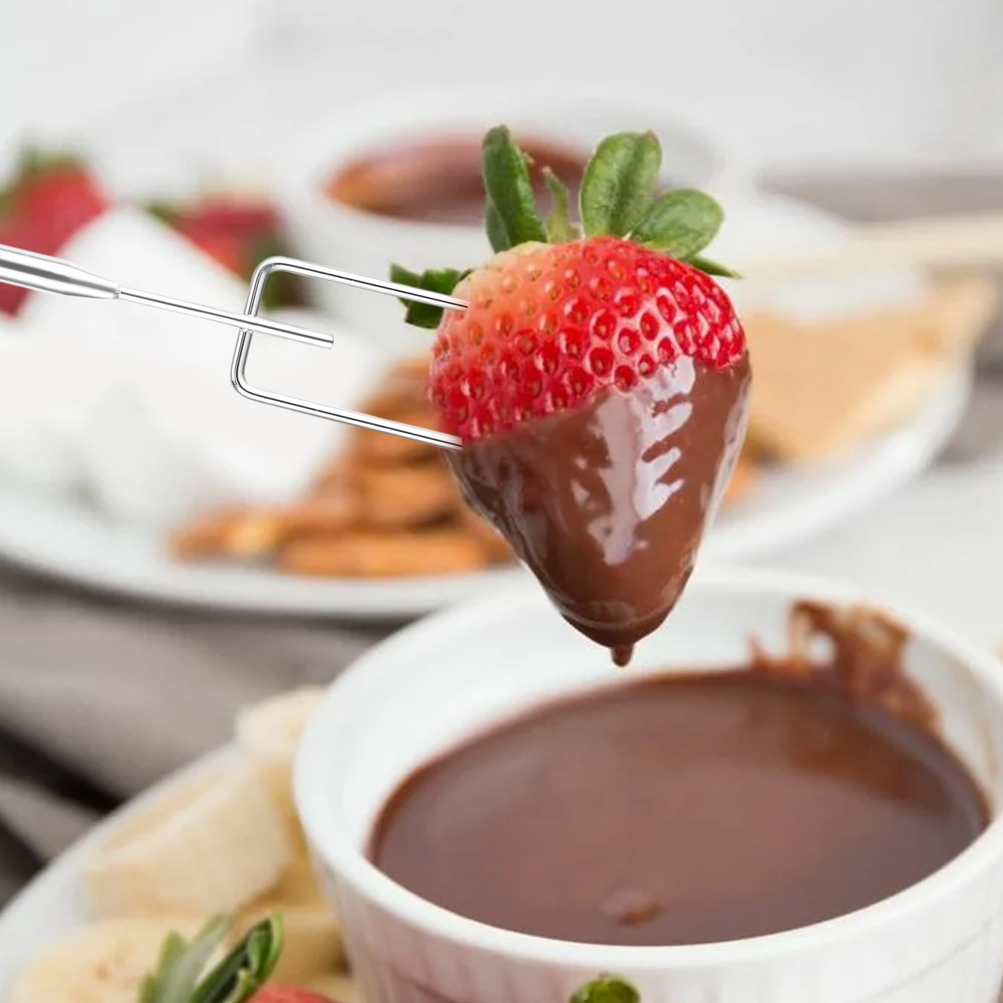 Set De 3 Fourchettes à Fondue En Inox - Pour Chocolat, Fromage Ou Marshmallows - Ustensiles Cuisine