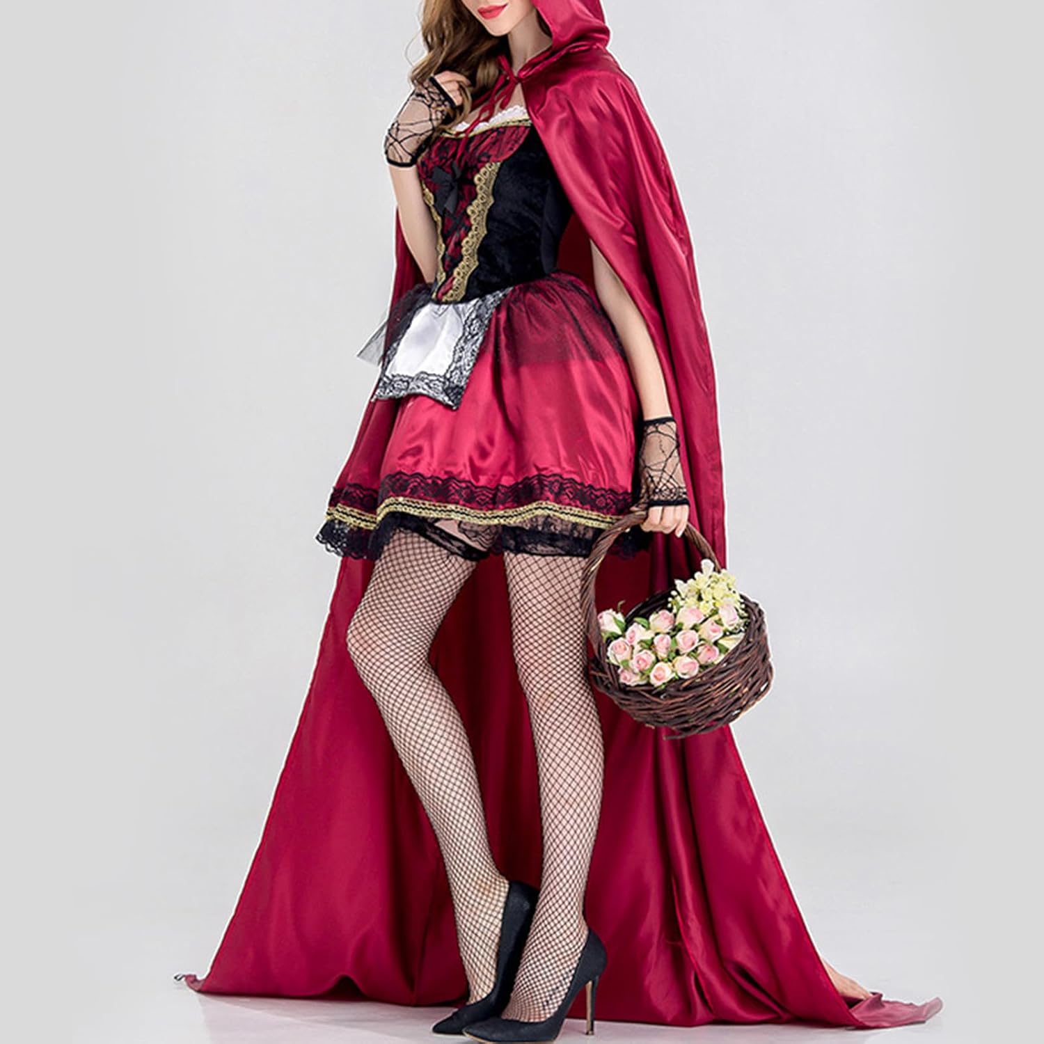 Miniatura 2 de Ymosrh Vestidos góticos para mujer, disfraz de Halloween, vestido de muerte femenino, disfraz de esqueleto