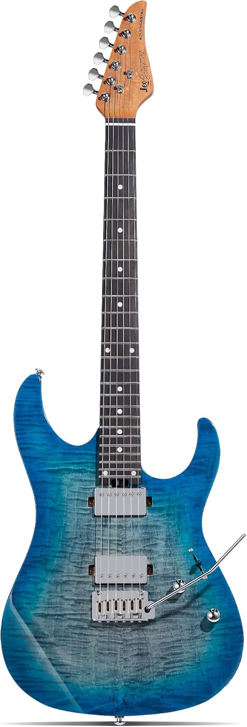 Leo Jaymz ST Pro Electric Guitar with Coil-Split, Roasted Maple Neck, Rosewood Fingerboard, Mahogany Body, Alnico 5 Pickups