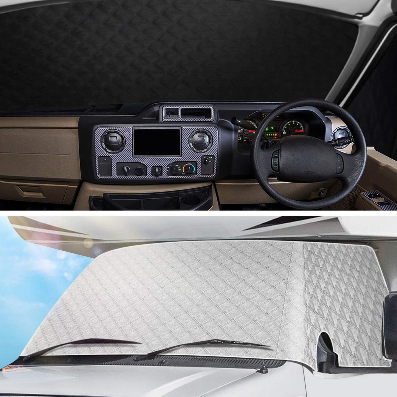 Snow Windshield Cover, UV-Proof Magnetic Sun Shade, Protective Windscreen Cover, Dustproof , SUV Windshield Cover, RV Windshield Protector, Car Windshield Shade, Magnetic