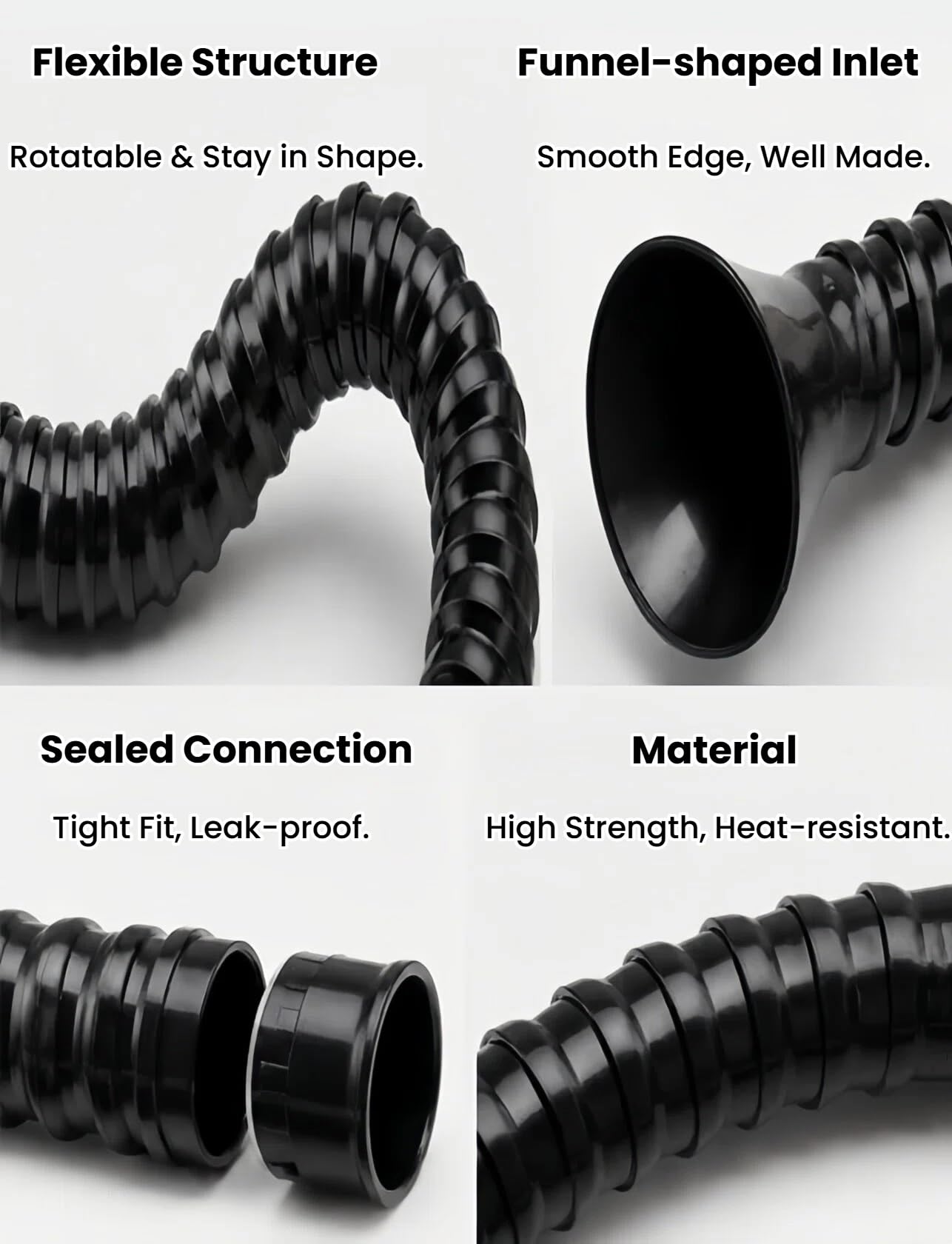 Sistema de extracción de humos de soldadura, brazo de manguera flexible con capucha antipolvo para una extracción eficiente del polvo y purificación del aire, tubo de posicionamiento universal