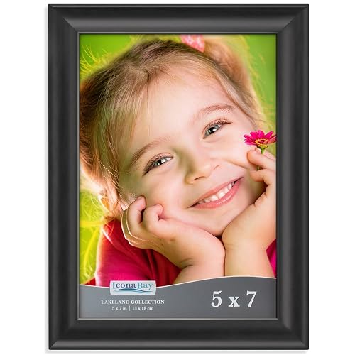 Icona Bay 5x7 Black Picture Frame - Contemporary Photo Frame
